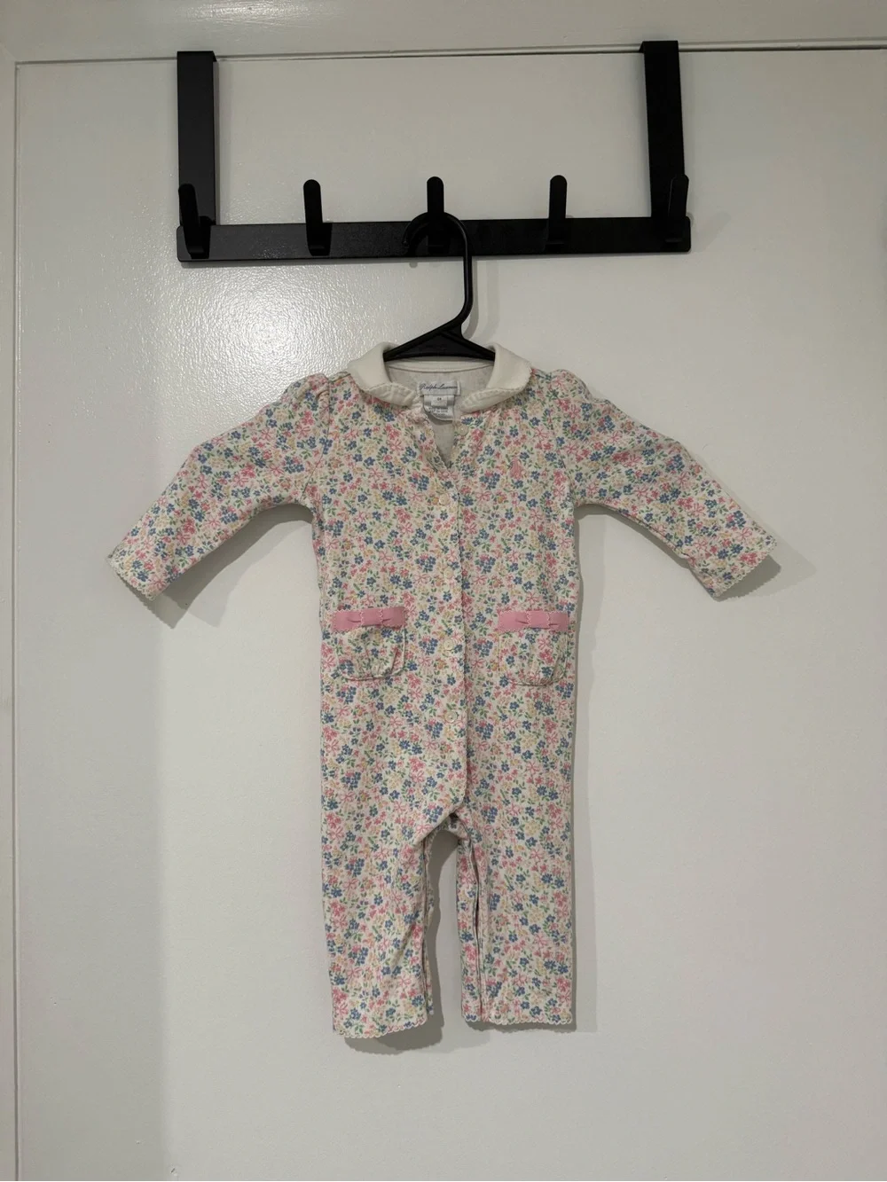 Ralph Lauren Baby Girl Floral-Print Cotton Coverall